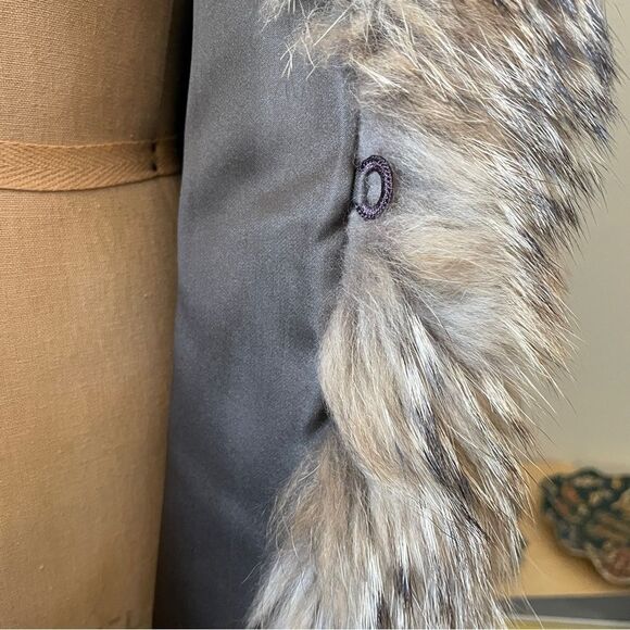 ♥️Luxurious Japanese Tanuki Fur Stroller Coat Vintage 1980s - Picture 13 of 16